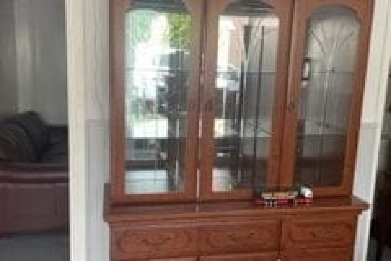 Dark Wood Display Sideboard