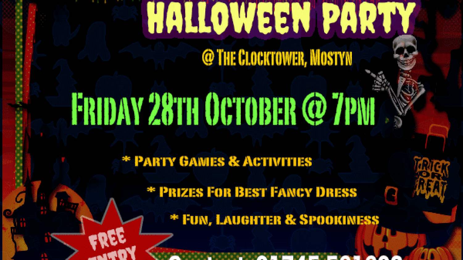 halloween party friday 28th october, 7pm start image
