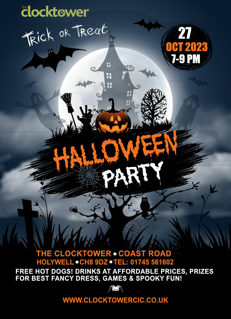 clocktower halloween party 2023 october 27 at 7pm until 9pm image