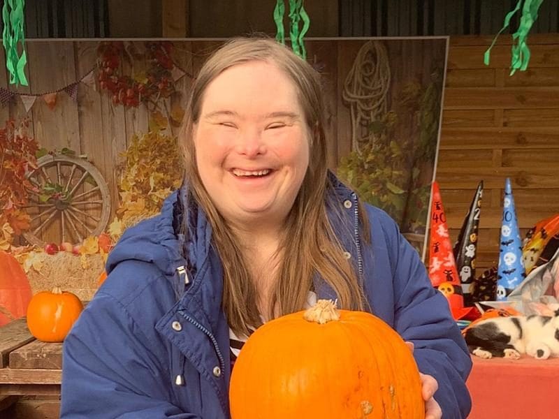 Service User and her pumpkin image
